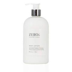 Gilchrist & Soames Zero% Body Lotion bottle front, showcasing lightweight hydration for daily skin comfort.