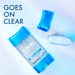 Gillette Advanced Clear Gel Cool Wave pack back view highlighting value and protection