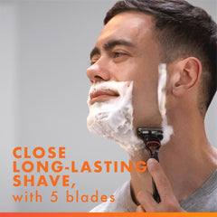 Gillette Fusion5 lubrication strip delivering smooth glide after blades