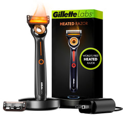 GilletteLabs heated razor handle with premium grip for a secure shave.