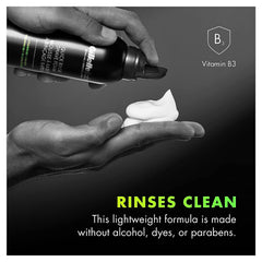 Applying GilletteLabs Quick Rinse Foam on the face supports a seamless shave