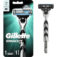 Gillette MACH3 cartridge delivers close blades for comfortable skin.
