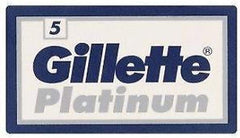 Gillette Platinum blades close-up show platinum coating for a smooth shave.