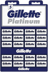 Gillette Platinum double-edge blades on display card for barbershop use and everyday shaving.