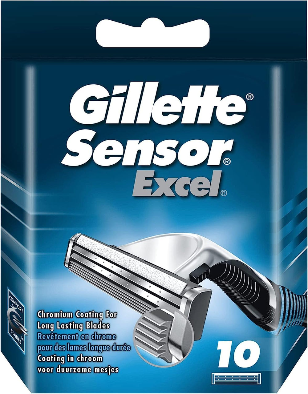 Gillette Sensor Excel blade close-up for a precise, smooth shave