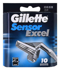 Gillette Sensor Excel packaging for easy refills and value-packed blades.