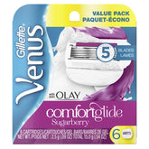 Gillette Venus ComfortGlide blades close-up showing five blades for a smooth shave
