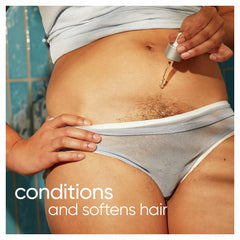 Gillette Venus Hair and Skin Oil closeup highlights rich, nourishing texture.