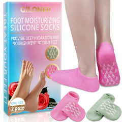 Giloner foot moisturizing socks front view pack for home spa hydration