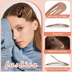 Gingbiss close-up metal snap clip shows smooth edges protecting hair.