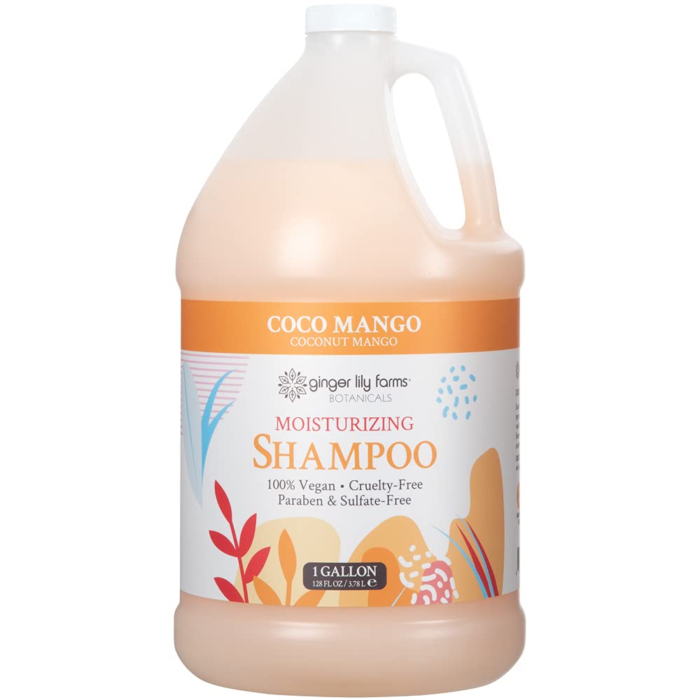 Ginger Lily Farms Botanicals Coco Mango pour shows rich lather and tropical scent.