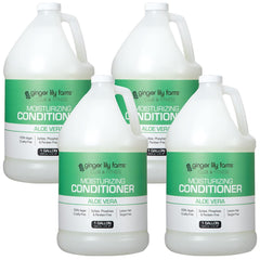 Ginger Lily Farms conditioner bottle pour shows weightless hydration for dry hair