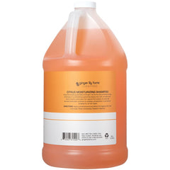 Ginger Lily Farms Club & Fitness shampoo label closeup with natural botanicals