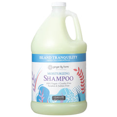 Ginger Lily Farms Island Tranquility shampoo bottle offers lasting moisture for all hair types.