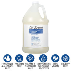 Ginger Lily Farms ZeroDerm shampoo gallon refill pack supports eco-friendly use