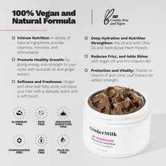 Ginger Milk Deep Repair Hair Mask applied to damp curls for moisture