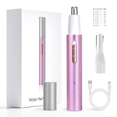 Ginity LED display nose trimmer with dual-edge blades for precise grooming.