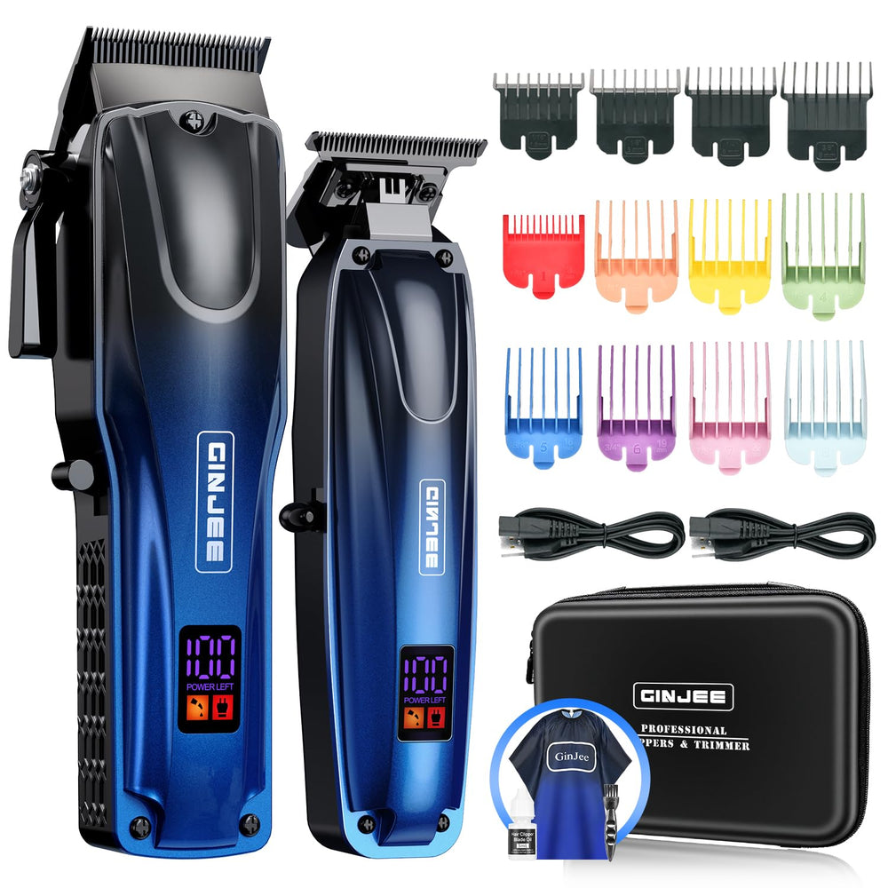 GinJee professional hair clipper cordless design for precise fades at home.