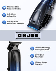 GinJee clipper fade lever close-up for seamless zero-gap fades.