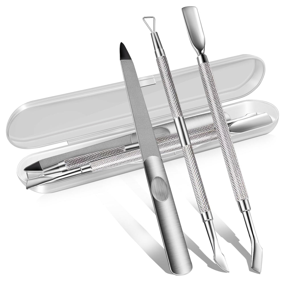Gionfe cuticle-pusher triangle tool for precise cuticle removal and polish prep.