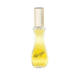 Giorgio Beverly Hills For Women bottle side highlights a sleek silhouette for evening events.