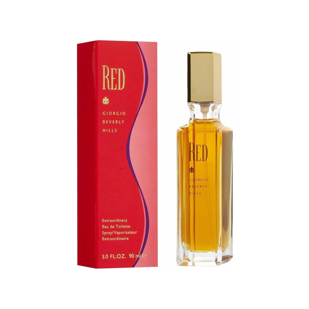 Giorgio Beverly Hills Red bottle front, casual-wear fragrance for everyday confidence.