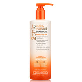 GIOVANNI 2chic Ultra-Volume Shampoo bottle highlights papaya-tangerine formula for lightweight volume
