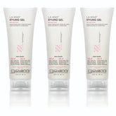 Giovanni LA Hold Gel bottle closeup showing strong hold for all hair types.
