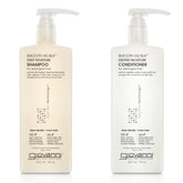 GIOVANNI Smooth as Silk shampoo bottle pour for deep hydration and frizz control