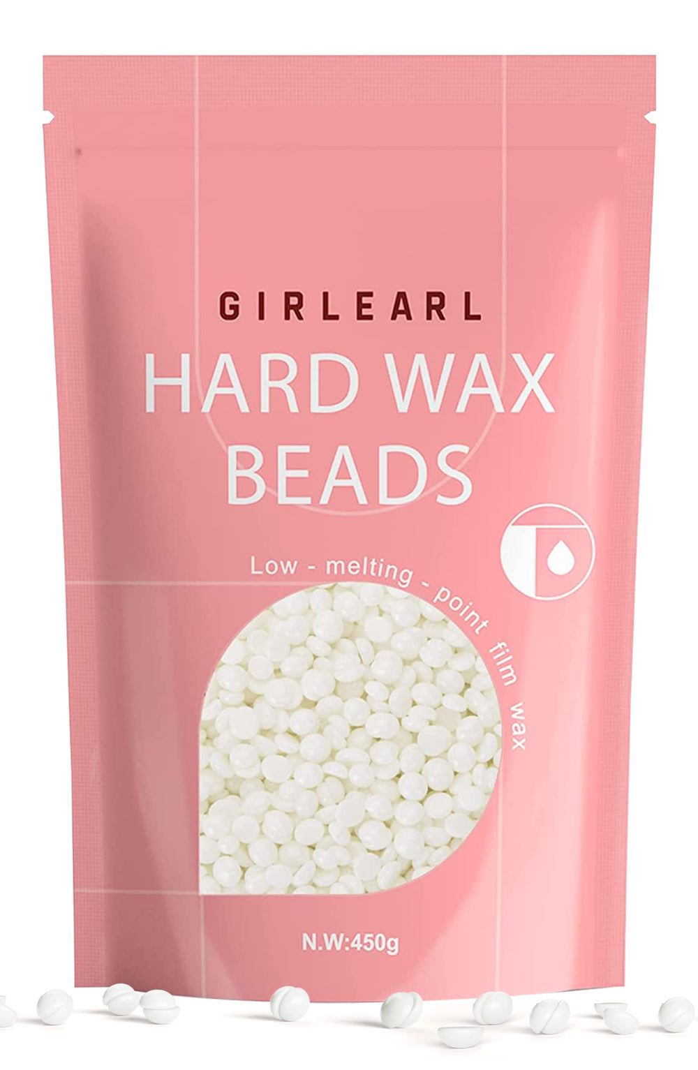 GIRLEARLE 1lb unscented wax beads for full-body waxing at home