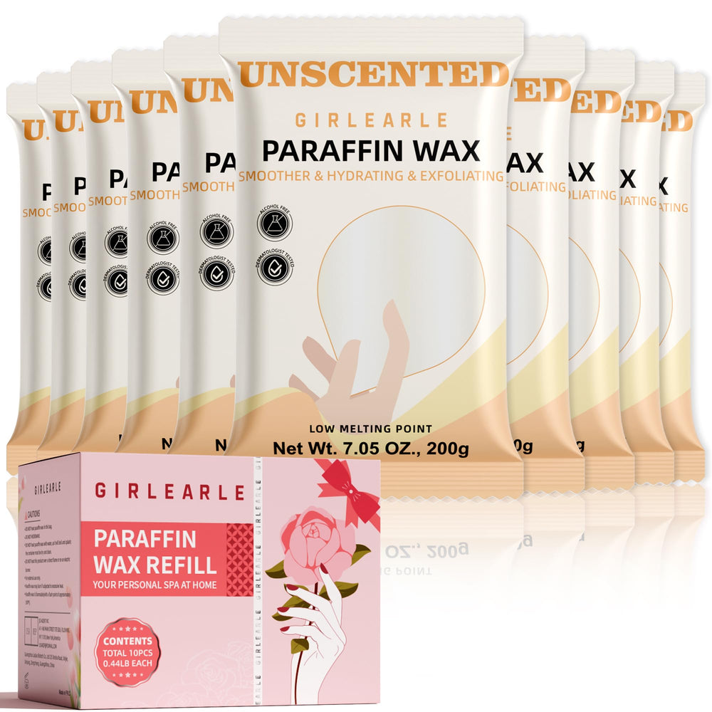 GIRLEARLE paraffin wax 10-blocks-200g-pack for durable hand and foot care