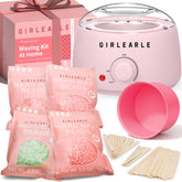 GIRLEARLE wax warmer with beads for at-home hair removal with adjustable temperature.