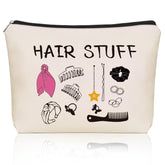 Girlly Hair Stuff makeup bag front view showing compact travel-friendly design