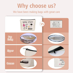 Girlly Hair Stuff makeup bag interior compartments keep cosmetics organized on the go
