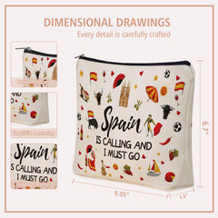 Interior space of Girlly Spain travel makeup bag for cosmetics and small essentials keeps organized