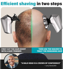 Gisaae LED display on the shaver shows battery status for cordless use.