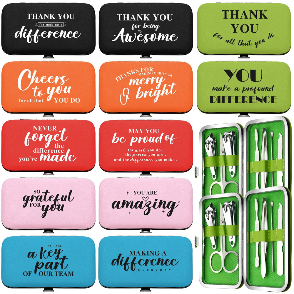 Gisafai inspirational manicure set collection displayed as gift-ready for teammates
