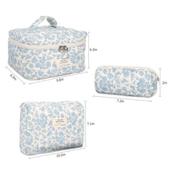 GISMTR cotton quilted makeup bag pattern detail highlighting soft fabric and chic design.