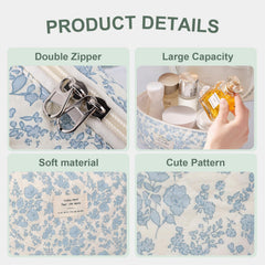 GISMTR spacious makeup organizer inside view demonstrates capacity for tools and toiletries.