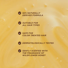 Gisou ceramides hair barrier-seal shot suggests strengthened cuticle.