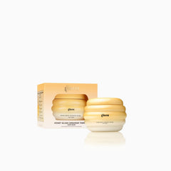 Gisou Honey Gloss Ceramide Therapy Hair Mask Mini jar-spread shows nourishing formula for strengthened strands.