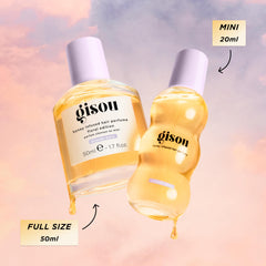 Gisou Honey Infused Hair Perfume Mini bottle in Wild Rose scent for delicate fragrance.