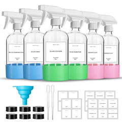 GIVAMEIHF 16oz clear glass spray bottle for precise mixing and visibility.