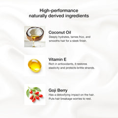 GK Hair COCO hair after-straight result displays glossy, frizz-free, weightless manageability.