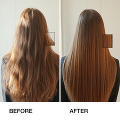 Keratin and natural oils in GK Hair ThermalStyleHer highlighted on smooth textured hair.