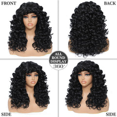 GKtineke curly wig 20inch daily-wear shows natural flow for everyday confidence