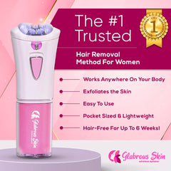 Glabrous Skin epilator travel-size design for on-the-go grooming.