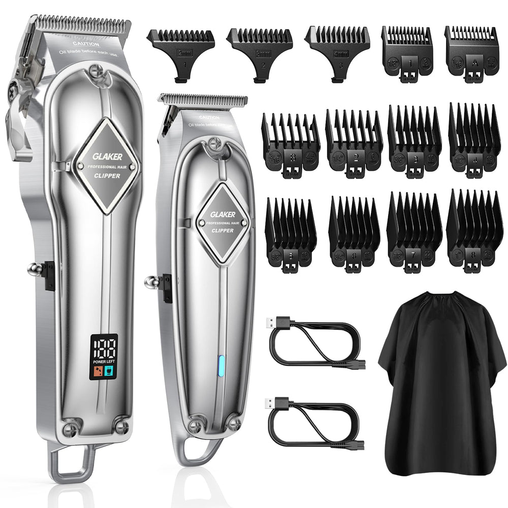 GLAKER hair clippers front view for precise home haircuts and fades