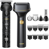 GLAKER Hair Clippers front view shows cordless convenience for quick home grooming.