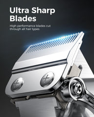 GLAKER hair clippers side grip showing ergonomic handling for extended grooming